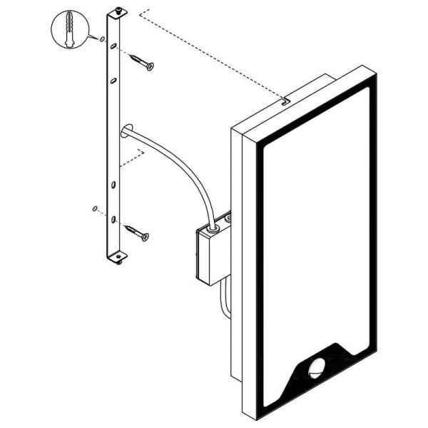 Aplique LED de parede exterior com...