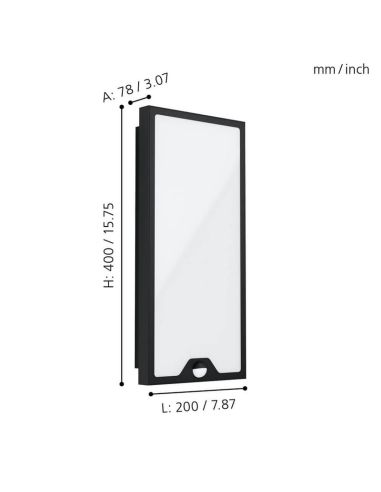 Aplique LED de pared exterior con...