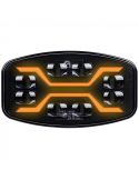 Faro LED X-SPIDER con luz de carretera, posición y estrobo ámbar L3436 12–24V R65, R148, R149