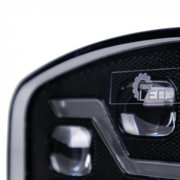 Faro LED X-SPIDER con luz de carretera, posición y estrobo ámbar L3436 12–24V R65, R148, R149