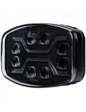 Faro LED X-SPIDER con luz de carretera, posición y estrobo ámbar L3436 12–24V R65, R148, R149