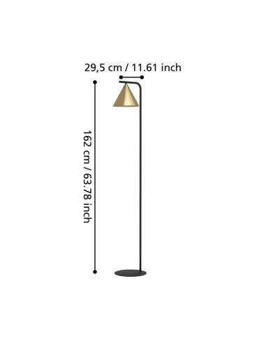 Lampadaire NARICES, 1 lumière E27,...