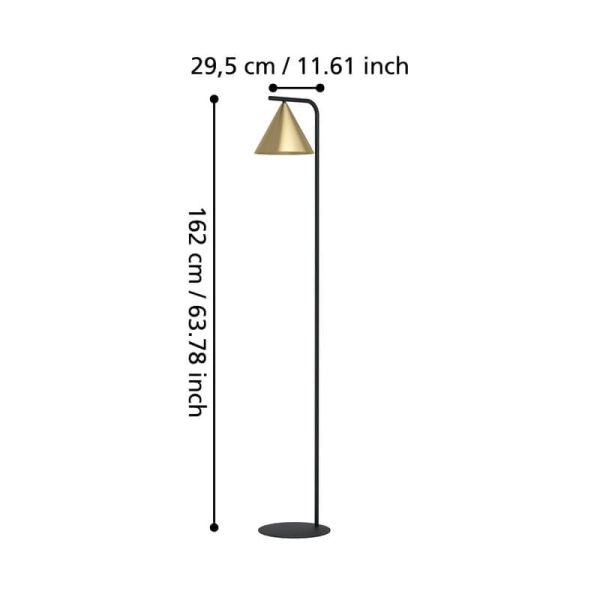 Stehlampe NARICES 1 Licht E27,...