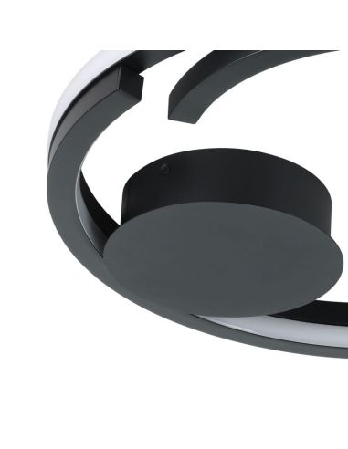 Plafón LED de techo negro MEZZOMONTE...