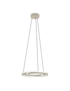 Luminária pendente LED Eglo MEZZOMONTE, dimerizável, CCT 40W, 3200 lm, 2700-6500K com controle remoto, cor areia, Ø480 mm