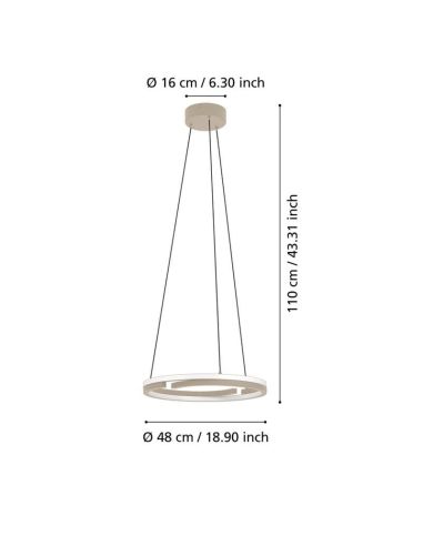 Suspension LED Eglo MEZZOMONTE,...