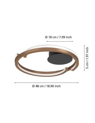 LED Deckenleuchte MEZZOMONTE...