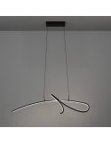 Luminária pendente LED de design CARDONCITO, preta e branca, 20W, 2400 lúmens, temperatura de cor 2700/4000/6500K, 955×70 mm