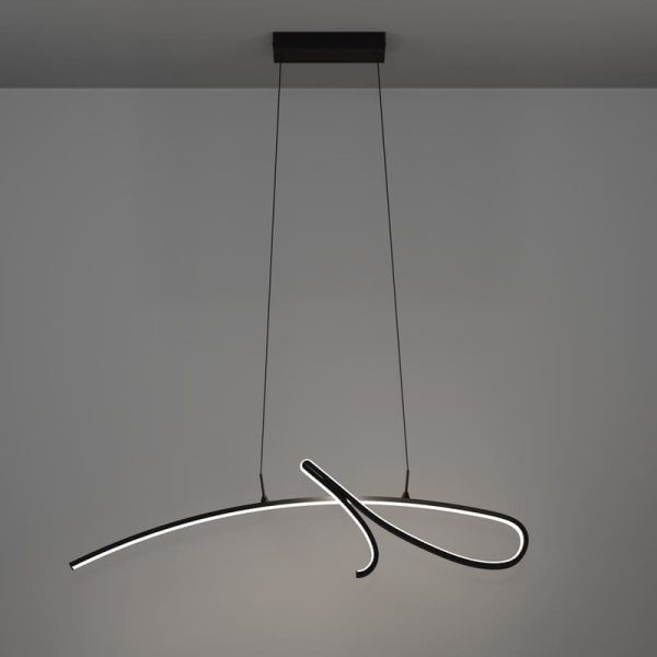 Luminária pendente LED de design CARDONCITO, preta e branca, 20W, 2400 lúmens, temperatura de cor 2700/4000/6500K, 955×70 mm