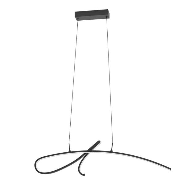 Suspension LED design CARDONCITO, noir et blanc, 20 W, 2 400 lm, température de couleur 2 700/4 000/6 500 K, 955 × 70 mm