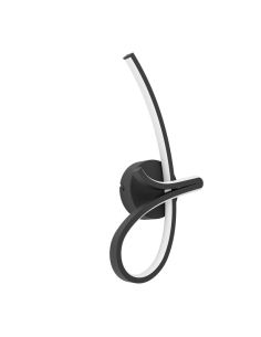 Aplique LED de pared de diseño CARDONCITO negro y blanco 12W, 1400Lm, CCT  2700/4000/6500K, 440×180 mm