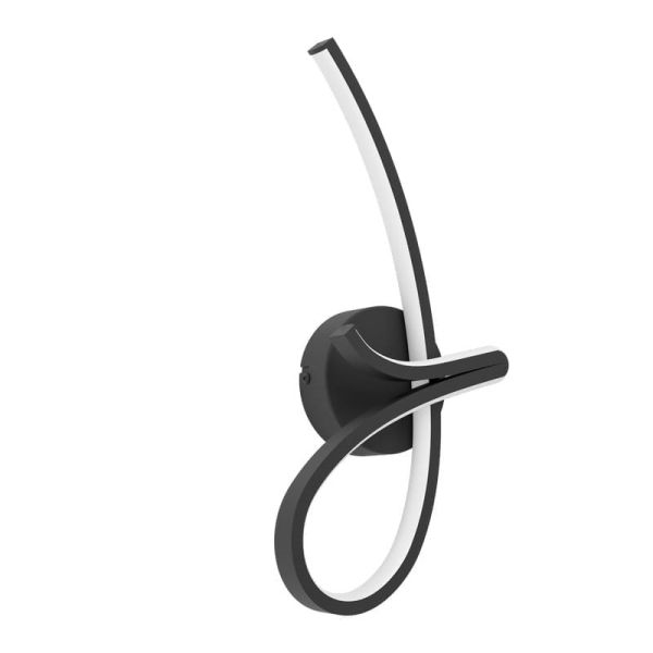Aplique LED de pared de diseño CARDONCITO negro y blanco 12W, 1400Lm, CCT  2700/4000/6500K, 440×180 mm