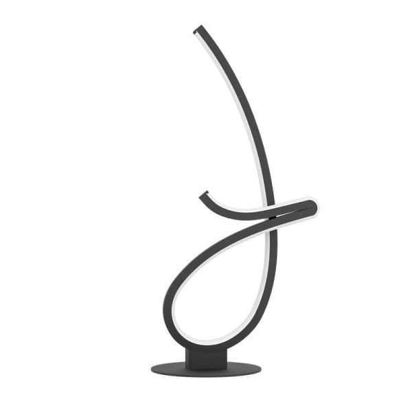 Luminária de mesa LED CARDONCITO, design em preto e branco, 12W, 1400 lúmens, temperatura de cor 2700/4000/6500K, 460 mm