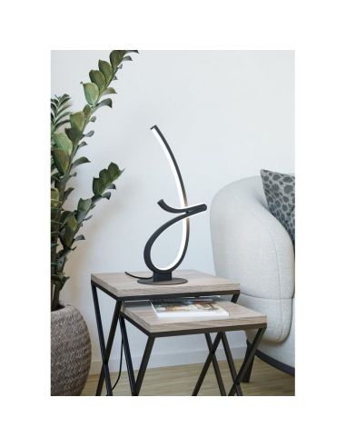 Lampe de table LED design CARDONCITO, noir et blanc, 12 W, 1 400 lm, température de couleur 2 700/4 000/6 500 K, 460 mm