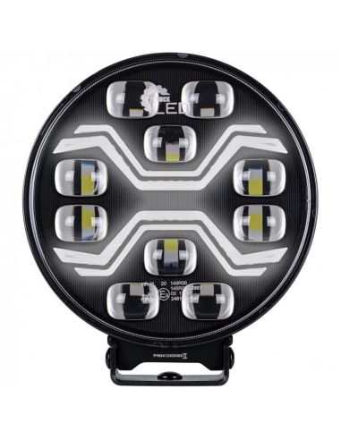 Faro LED X-SPIDER TOXIC L3440 con luz de carretera, posición y estrobo ámbar 12–24V