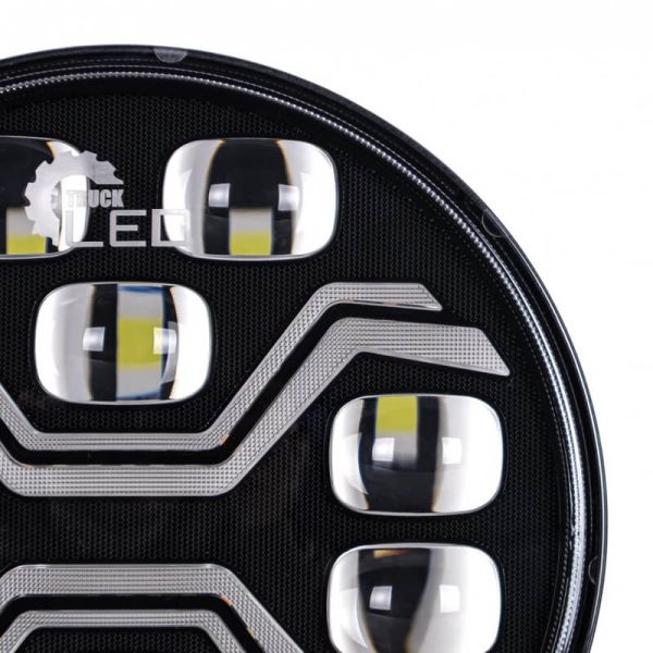 Faro LED X-SPIDER TOXIC L3440 con luz de carretera, posición y estrobo ámbar 12–24V
