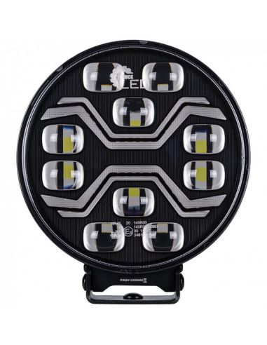 Phare LED X-SPIDER TOXIC L3440 avec feux de route, feu de position et stroboscope ambre 12–24 V