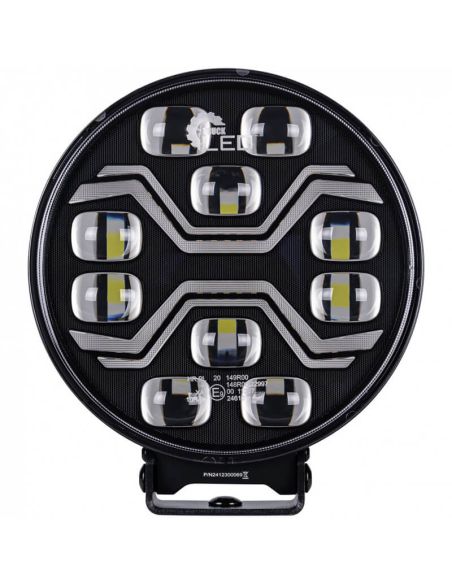 Phare LED X-SPIDER TOXIC L3440 avec feux de route, feu de position et stroboscope ambre 12–24 V