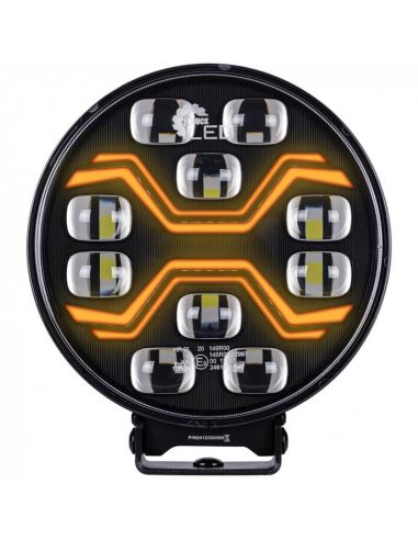 Farol de LED X-SPIDER TOXIC L3440 com luz alta, posição e estrobo âmbar 12–24V