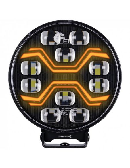 Faro LED X-SPIDER TOXIC L3440 con luz de carretera, posición y estrobo ámbar 12–24V