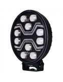 Lado Faro LED X-SPIDER TOXIC L3440 con luz de carretera, posición y estrobo ámbar 12–24V