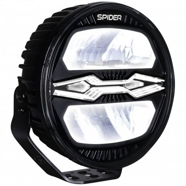 Faro LED X-SPIDER NINJA redondo 9” con luz de carretera, posición y estroboscopico ámbar