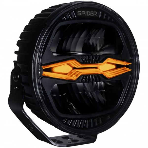 Phare rond à LED X-SPIDER NINJA 9" avec feux de route, feu de position et stroboscope ambre