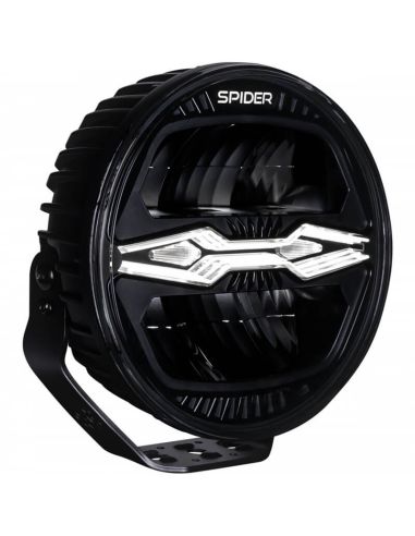 Farol redondo de LED X-SPIDER NINJA de 9 polegadas com luz alta, luz de posição e estrobo âmbar.