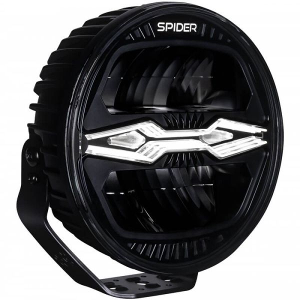 Faro LED X-SPIDER NINJA redondo 9” con luz de carretera, posición y estroboscopico ámbar