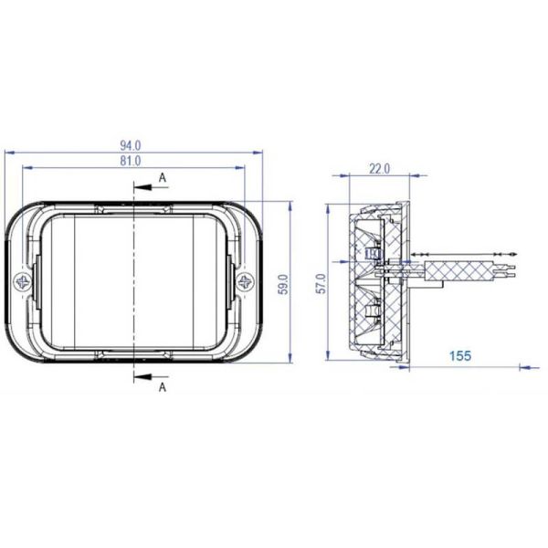 SESALY SESA Pulsar XL 12–24V ECE R65 Classe 2 IP69K Luz Direcional LED Âmbar