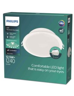 Downlight LED empotrable MESON redondo 12,5W blanco, 3000K 1240Lm, Ø140mm - corte Ø125mm