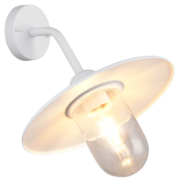 Applique murale extérieure blanche BRENTA E27 IP44 pour façades et terrasses 201760142 Trio Lighting