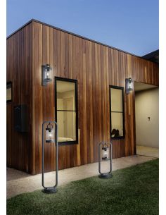 Luminária de parede externa SAMBESI, cor ferrugem, com sensor crepuscular, E27, IP44 2