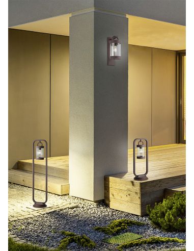 Aplique exterior SAMBESI antracita con sensor crepuscular E27 IP44