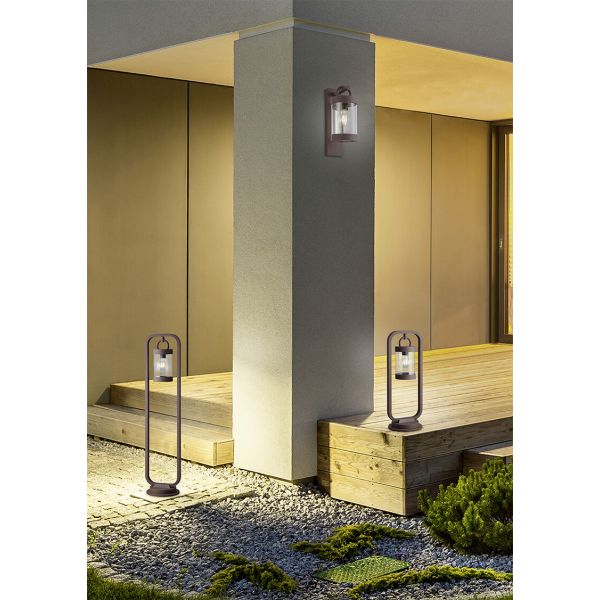 Aplique exterior SAMBESI antracita con sensor crepuscular E27 IP44