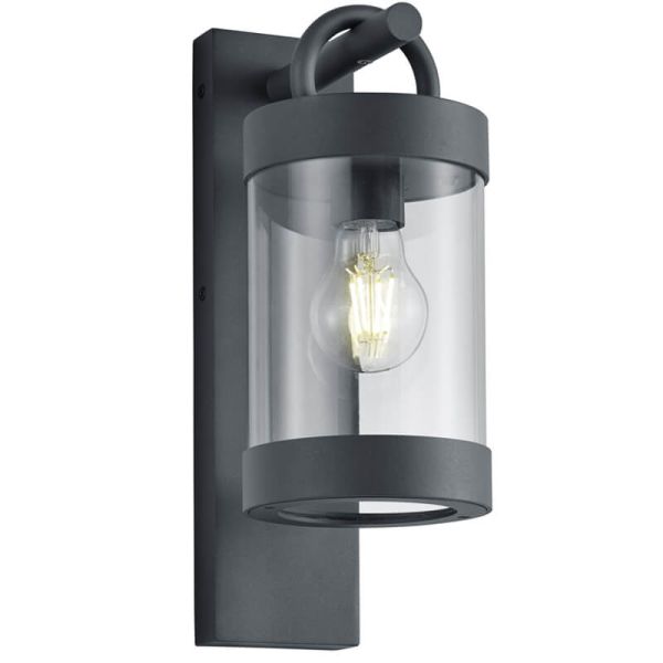 Applique murale extérieure SAMBESI anthracite avec détecteur de luminosité E27 IP44