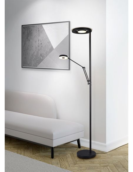 Ambiente Lámpara de pie con intensidad regulable Barrie Trio Lighting