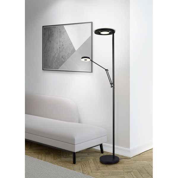 Ambiente Lámpara de pie con intensidad regulable Barrie Trio Lighting