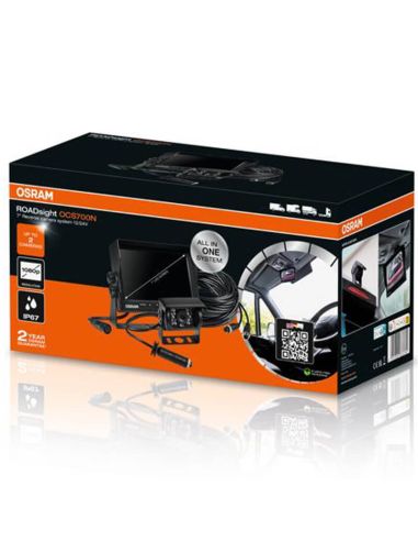 Kit completo cámara de marcha atrás con cable +monitor 7" AHD, ROADsight OCS700N, 1080p, 120º, 12/24V