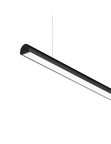 Lámpara suspensión modular LED DIVI Initial negro con luz directa 13,5W 3000K 1650Lm, 115º, 1200mm