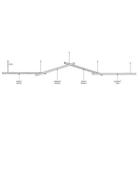 Lámpara suspensión modular LED DIVI directo Initial & End negro, 13,5W 3000K 1650Lm 115º, 1200mm