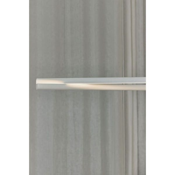 Suspension LED modulaire DIVI Direct Initial & End, blanche, 13,5 W, 3 000 K, 1 650 lm, angle de diffusion de 115°, 1 200 mm