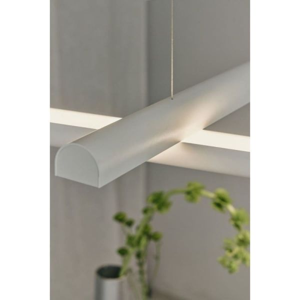 Lámpara suspensión modular LED DIVI Direct Initial & End blanco 13,5W 3000K 1650Lm 115º, 1200mm