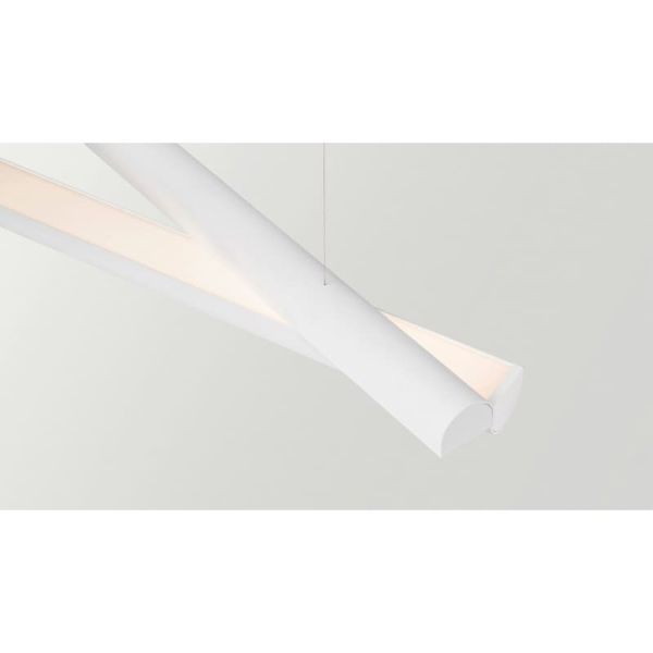 Suspension modulaire LED DIVI Direct Middle, blanche, 13,5 W, 3 000 K, 1 650 lm, angle de diffusion de 115°, 1 200 mm