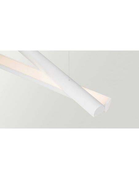 Lámpara suspensión modular LED DIVI Direct End negro 13,5W 3000K 1650Lm 115º, 1200mm