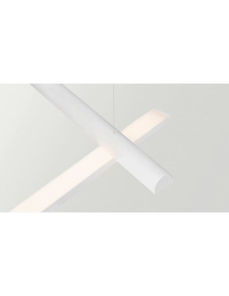 Lámpara suspensión modular LED DIVI Direct End negro 13,5W 3000K 1650Lm 115º, 1200mm