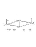 Lámpara suspensión modular LED DIVI Direct End blanco 13,5W 3000K 1650Lm 115º 1200mm
