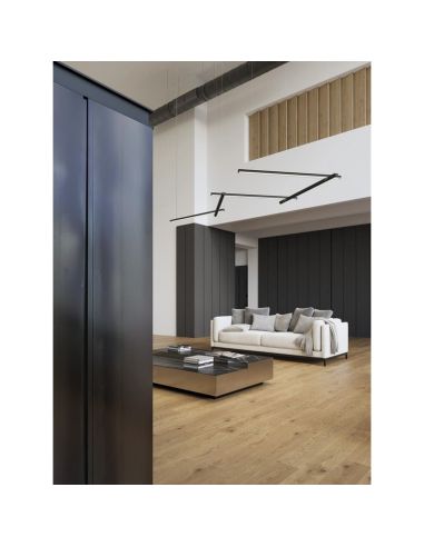 Iluminación arquitectónica LED modular DIVI Indirect Middle negro 13,5W 3000K 1650Lm 115º, 1200mm