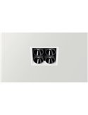 Detalle Downlight LED empotrable cuadrado negro con marco blanco BLACK FOSTER RECESSED 2x2 SPOT 19º CRI90