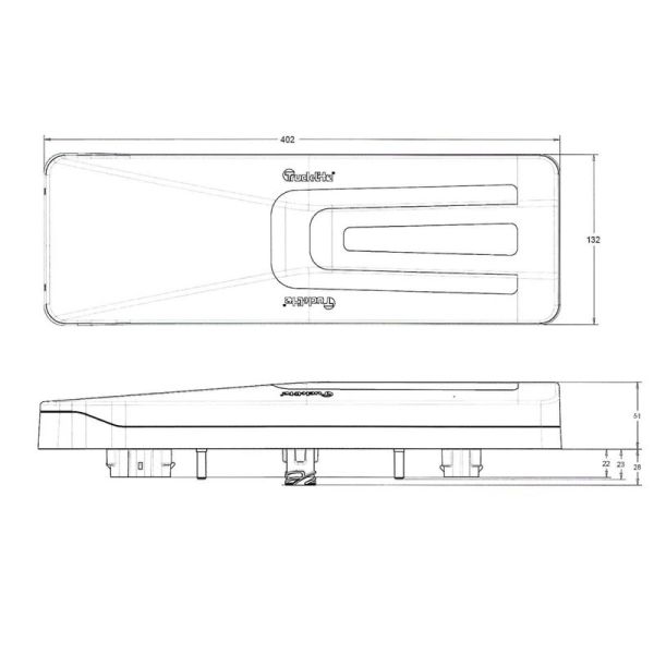 Dimensiones Piloto LED TruckLite M900 | LeonLeds Iluminación